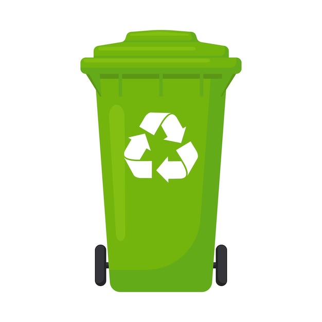 Recycled bin Cartoon vector illustration isolated object