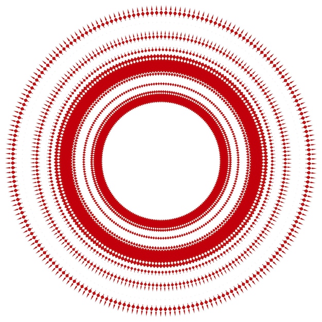 red abstract circle with dots effect vector