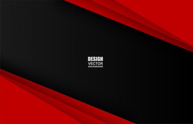 Red and black geometric overlap background