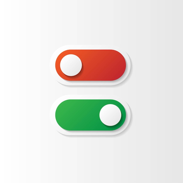 red and green buttons design