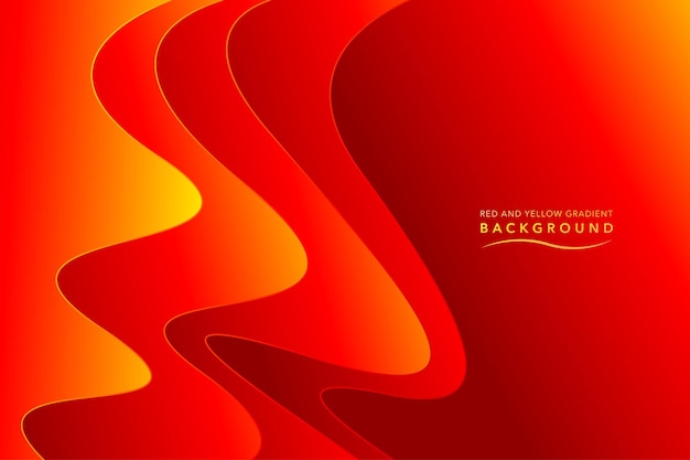 red and orange gradient background wavy and flow shadow design