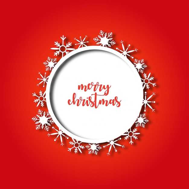 red and white christmas greetings design card
