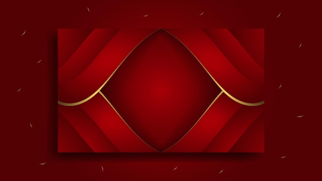 red background with luxury gold