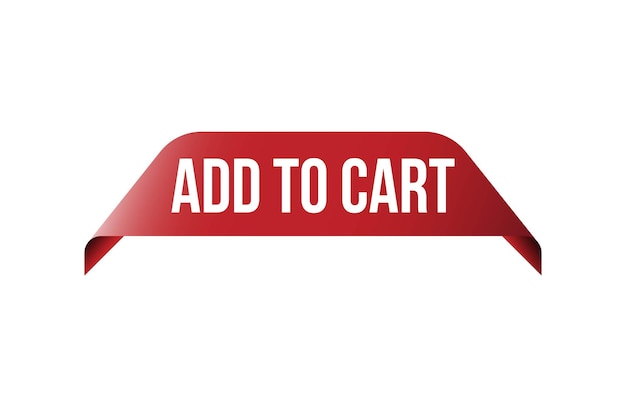 red banner add to cart on white background