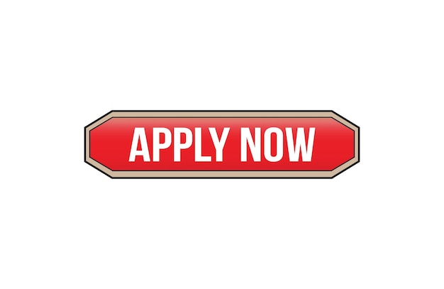 Red banner apply now on white background