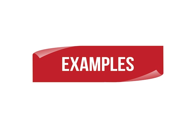 Red banner Examples on white background