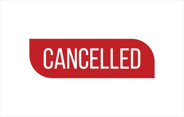 Red Cancelled Rubber Stamp Seal Vector