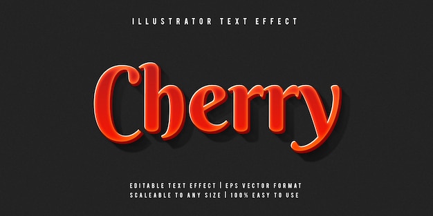 Red Cherry Text Style Font Effect