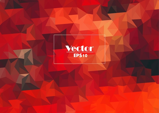 red crystal digital abstract vector image stylized from triangles