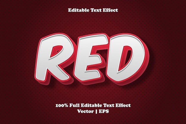Red editable text effect