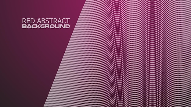 Red gradient with curve line abstract background vector image