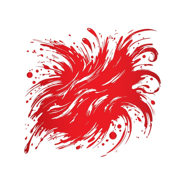 red ink splatter vector illustrations with dynamic and expressive design