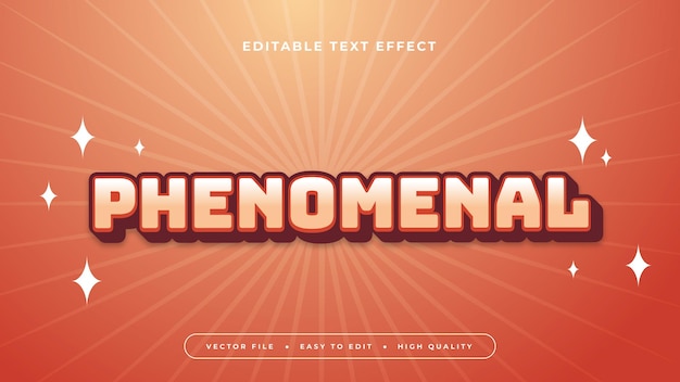 Red orange and white phenomenal 3d editable text effect font style