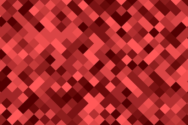 Red pixel rhombus pattern vector background