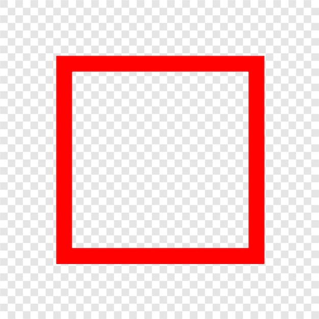 red square shape portrait mockup transparant background