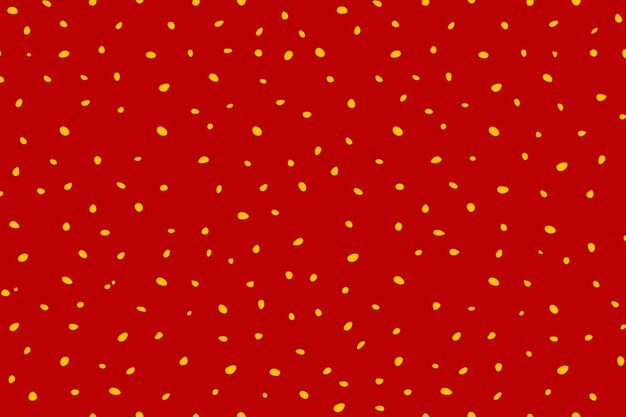 Red strawberry texture with seamless yellow strawberry seed pattern on a red background vector