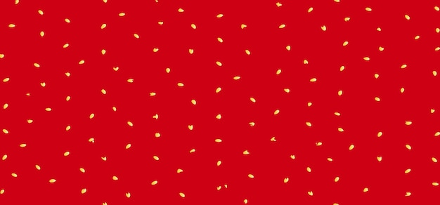 Red strawberry texture with seamless yellow strawberry seed pattern on a red background vector