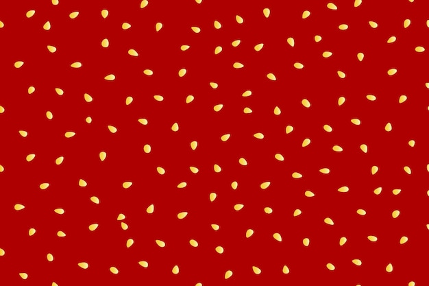 Red strawberry texture with seamless yellow strawberry seed pattern on a red background vector