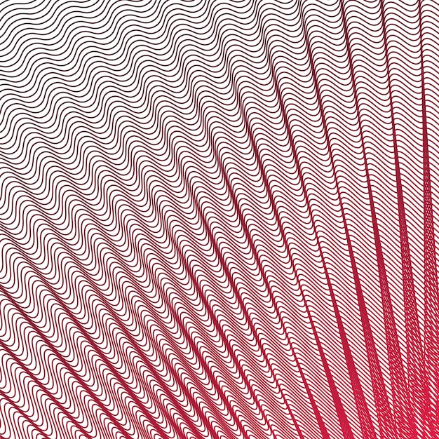 red stripes wave seamless pattern abstract vector image