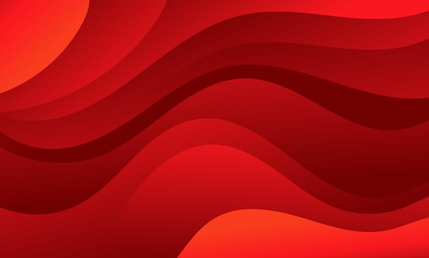 Red Wave Abstract Background