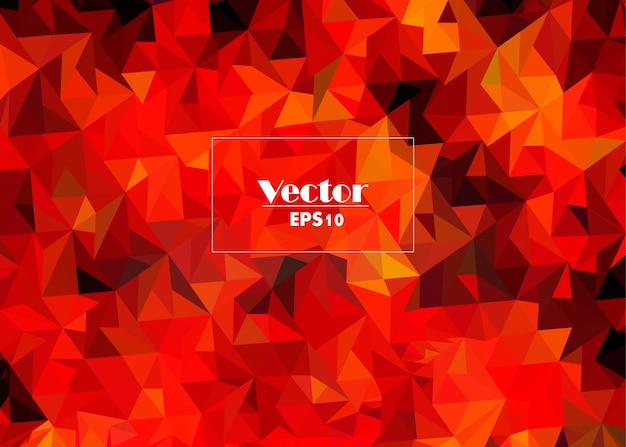 Reddened fallen autumn leaves stylized from triangles vector