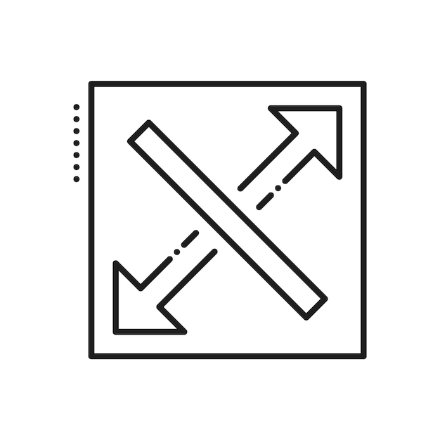 Reduce expand resize and scale vector line icon Zoom and change increase symbol Scaling decrease arrows changing size smaller and maximize
