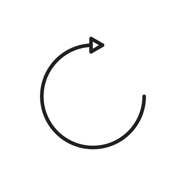 Refresh icon Simple thin outline