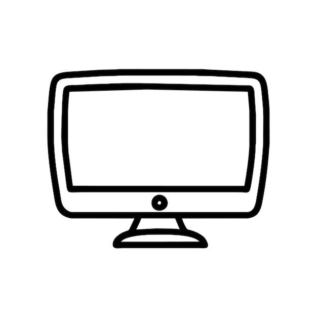 regular computer icon outline