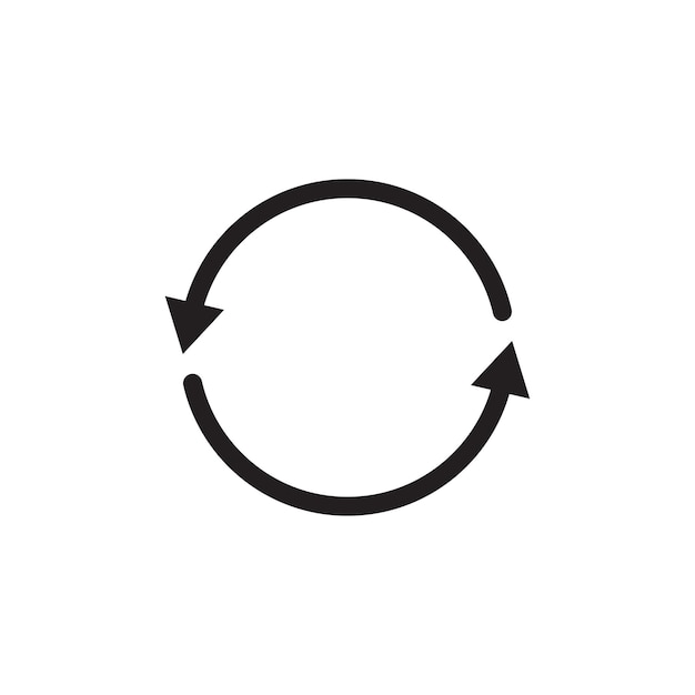 Reload button icon set sync arrow signs circular refresh button vector repeat rotation symbol reset navigation icon reusing or rewind sign