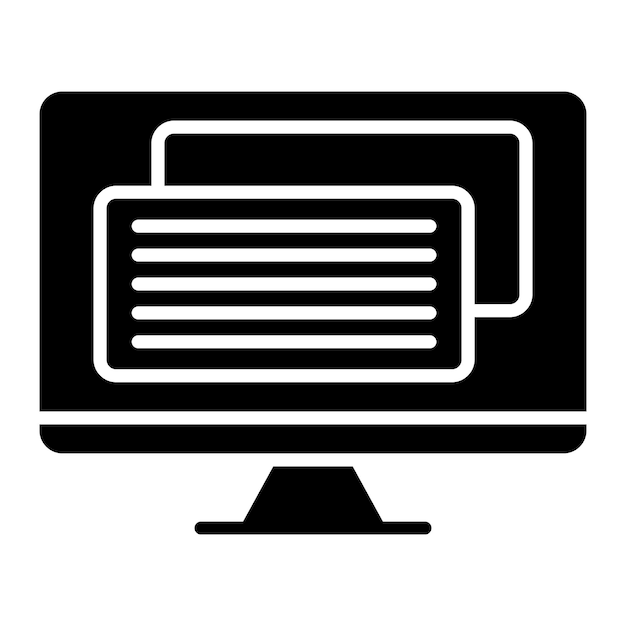 Remote Monitoring Glyph Solid Black Illustration