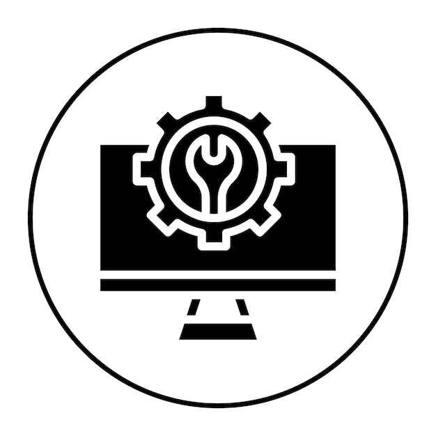 Repair System icon vector image Can be used for Cyberpunk
