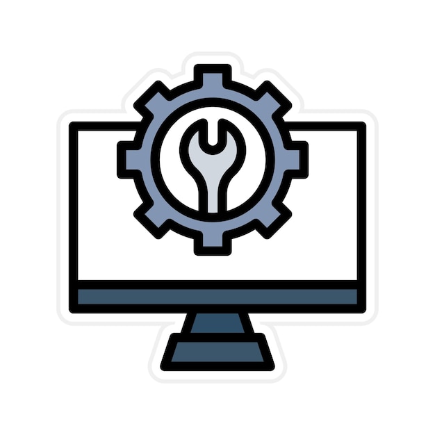 Repair System icon vector image Can be used for Cyberpunk