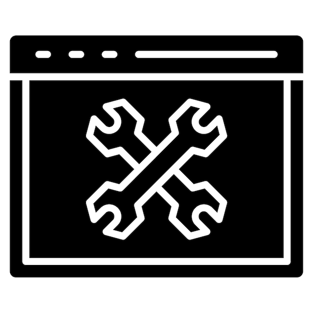 Repairing Tools Glyph Solid Black Illustration