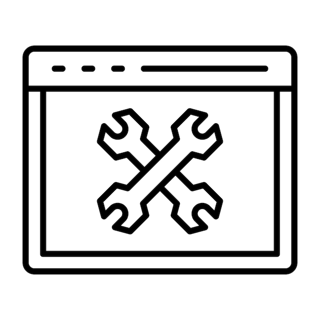 Repairing Tools Line Illustration