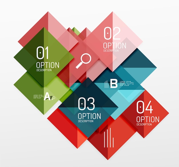 repetition of overlapping color squares geometric modern background