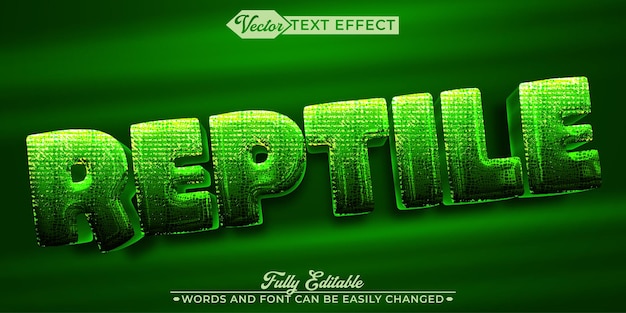 reptile skin vector editable text effect template