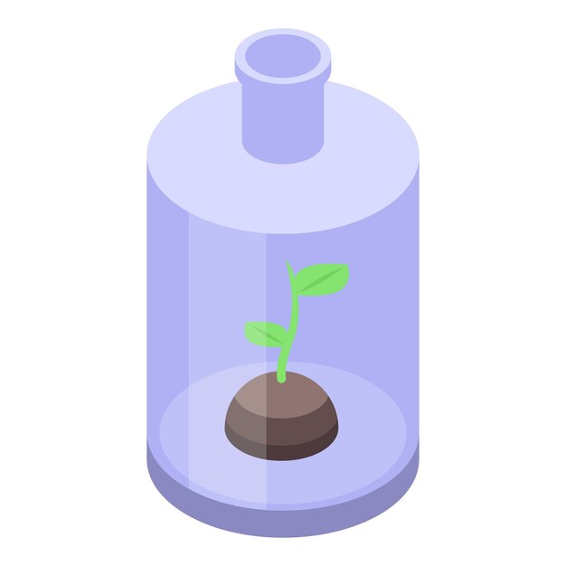 Research plant flask icon Isometric of Research plant flask vector icon for web design isolated on white background