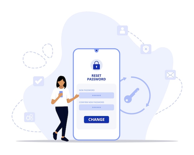 Reset password concept illustration