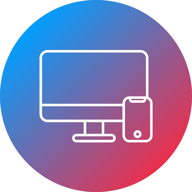 Responsiivinen web-design -kuvakevektorikuva. Voidaan käyttää UX:ään ja UI:hin