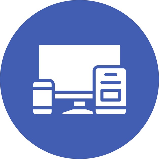 responsive design vector icon illustration of web hosting iconset
