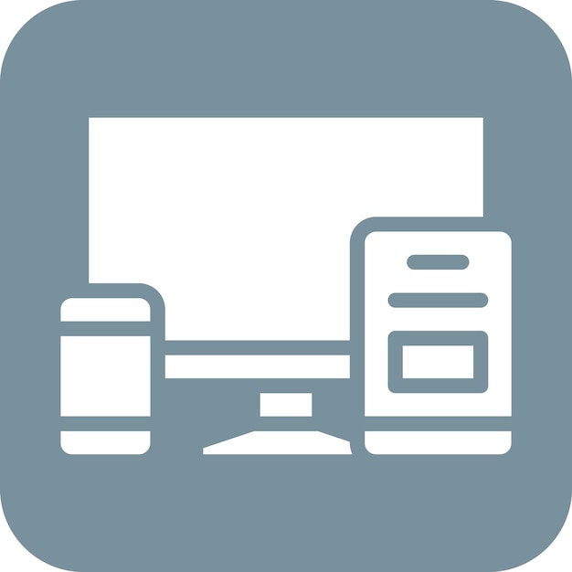 responsive design vector icon illustration of web hosting iconset
