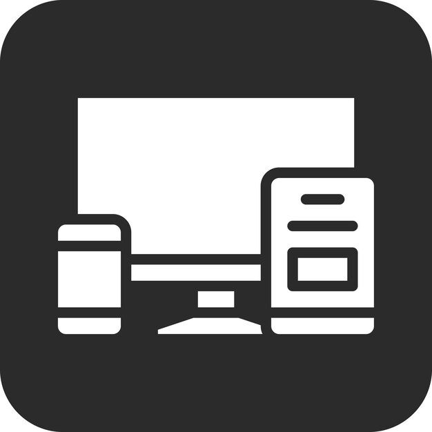 responsive design vector icon illustration of web hosting iconset