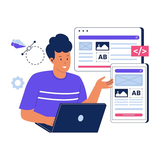 Responsive web design illustration concept