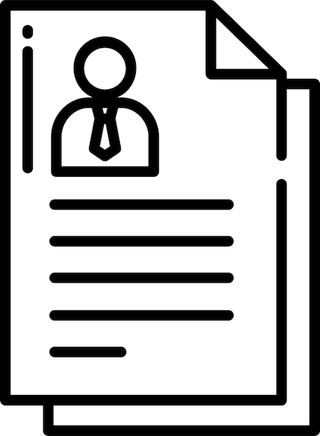 Resume outline vector illustration