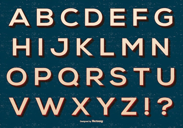 Retro Alphabet Font