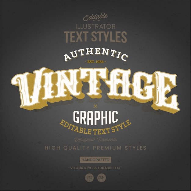 retro and vintage text style