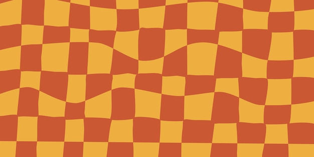 Retro checkerboard background for print design Geometric background Psychedelic retro checkerboard Abstract vector pattern Psychedelic wallpaper Optical pattern Abstract texture