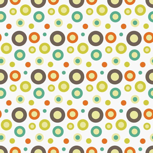 Retro circle seamless pattern background