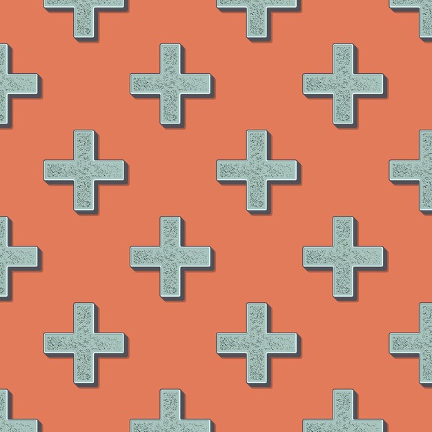 retro crosses pattern, abstract geometric background in 80s, 90s style. geometrical simple illustration