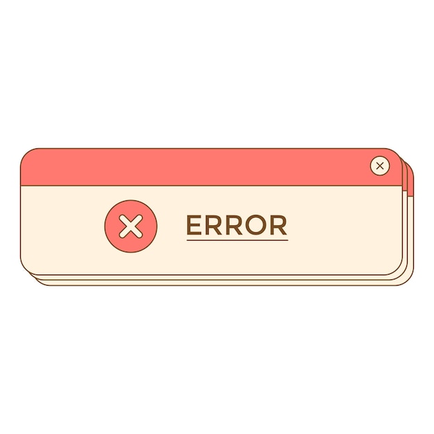 Retro Error UI Clipart